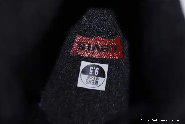 Official Maikesneakers Air x 4 Levi's Jordan AO2571-001 'black' 0605